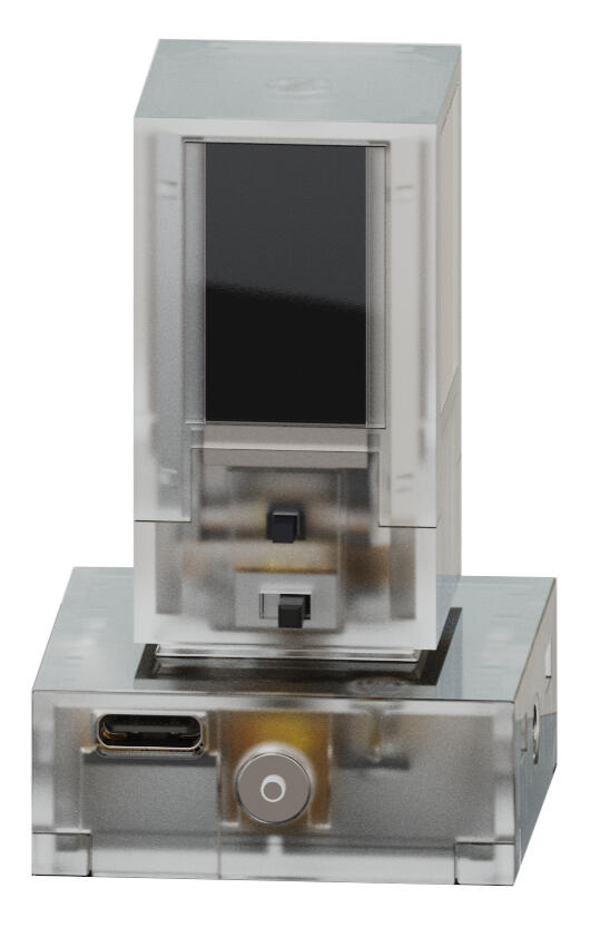 DIMI Pixel shown in a compact lifestyle setup